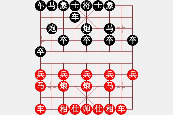 象棋棋譜圖片：444[-] -VS- 橫才俊儒[292832991]（出奇制勝） - 步數(shù)：10 