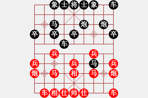 象棋棋譜圖片：眾神黃昏(電神)-勝-全麥牌啤酒(天罡) - 步數(shù)：20 