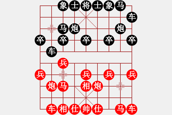 象棋棋譜圖片：奇兵上山(5段)-和-暮江平不動(3段) - 步數(shù)：10 