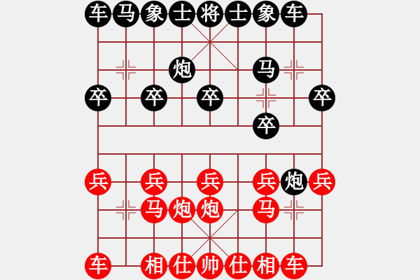 象棋棋谱图片：吸毒欧阳疯(月将)-和-歌姬邓丽君(人王) - 步数：10 