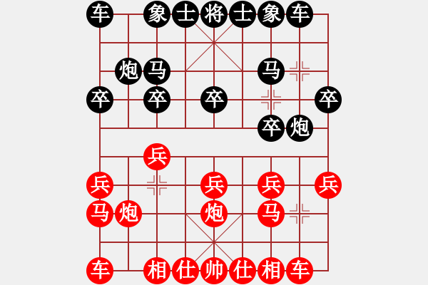 象棋棋谱图片：谢小然胜王嘉良19590606 - 步数：10 