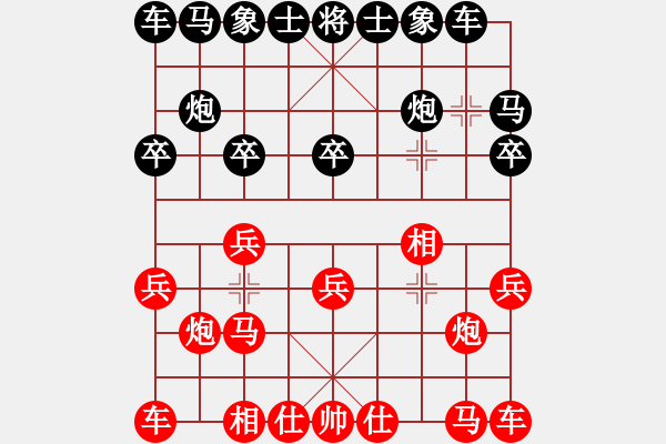 象棋棋谱图片：庄玉庭 先和 申鹏 - 步数：10 