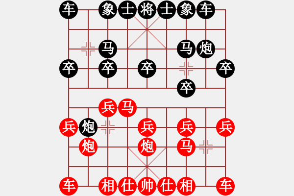 象棋棋譜圖片：CHEN1232917紅負(fù)葬心【中炮對進(jìn)左馬】 - 步數(shù)：10 