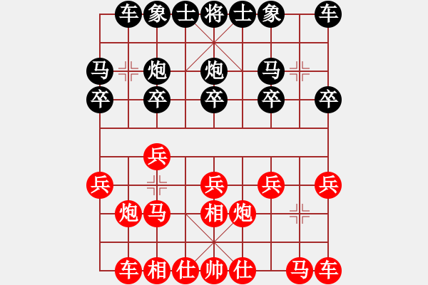 象棋棋谱图片：夜泊(北斗)-胜-四海的龙(天罡) - 步数：10 