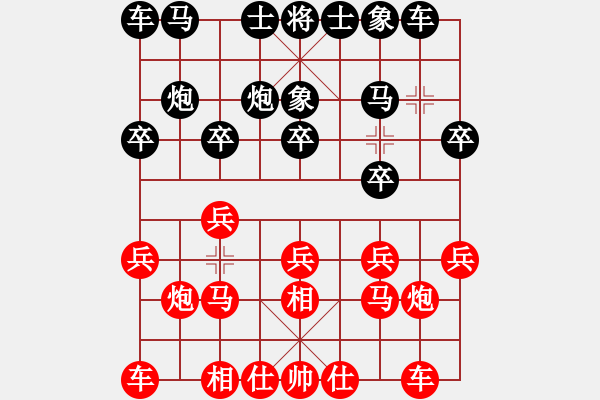 象棋棋譜圖片：龍[450679595] -VS- 快樂布衣[474539304]布衣飛象 先和 龍過宮炮 - 步數(shù)：10 