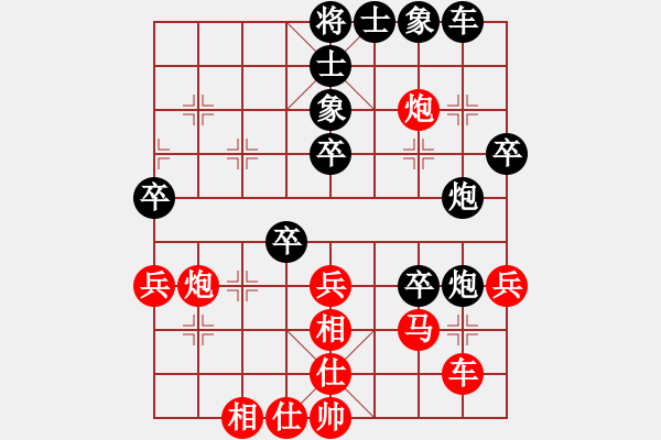 象棋棋譜圖片：炫鋒紅顏馨(月將)-勝-弈林開(kāi)局庫(kù)(月將) - 步數(shù)：40 