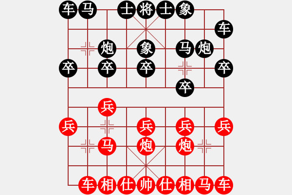 象棋棋谱图片：罗阳光 先负 王鑫海 - 步数：10 