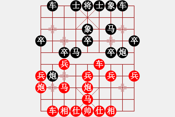 象棋棋譜圖片：2019第三屆象棋人工智能對(duì)決賽象棋旋風(fēng)先和南奧1 - 步數(shù)：20 