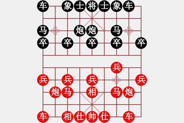 象棋棋谱图片：万春林 先和 王斌 - 步数：10 