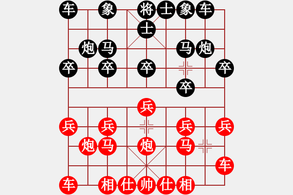 象棋棋譜圖片：屏風(fēng)馬應(yīng)中炮橫車(chē)（QQ業(yè)五升業(yè)六評(píng)測(cè)對(duì)局）黑勝 - 步數(shù)：10 