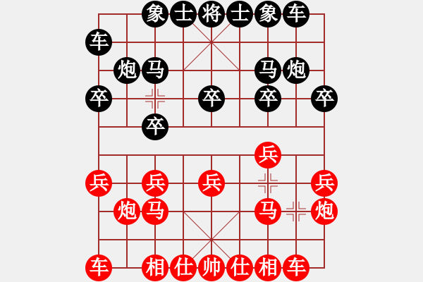 象棋棋譜圖片：煤礦開灤股份隊 景學義 勝 山西天星公司隊 周小平 - 步數(shù)：10 