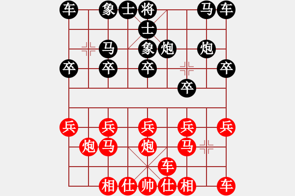 象棋棋譜圖片：葬心紅勝土家田好漢【中炮局】 - 步數(shù)：10 