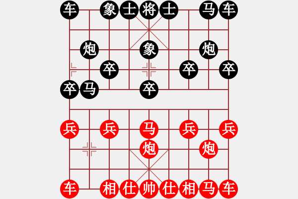 象棋棋譜圖片：熱血盟★相識是緣[紅] -VS- 13770163419[黑] - 步數(shù)：10 