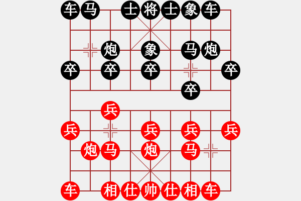 象棋棋谱图片：广西 欧照芳 和 杭州 郭凤达 - 步数：10 
