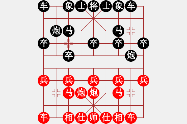 象棋棋譜圖片：探頭炮中國象棋棋手先負唐登科 - 步數(shù)：10 