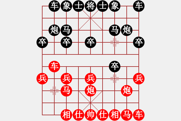 象棋棋譜圖片：第1局破巡河車吃卒用炮打象 - 步數(shù)：10 