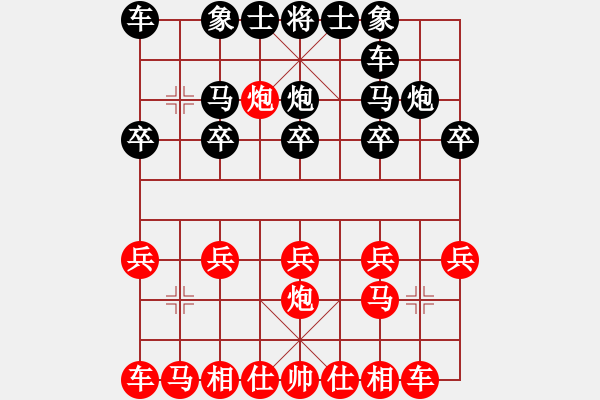 象棋棋譜圖片：6905局 D50-中炮對列炮-天天AI選手FALSE 紅先負 小蟲引擎23層 - 步數(shù)：10 