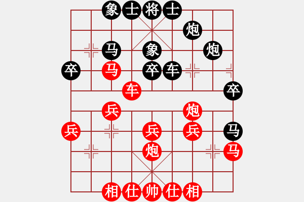 象棋棋譜圖片：akak(天罡)-和-諸侯王(9星) - 步數：30 