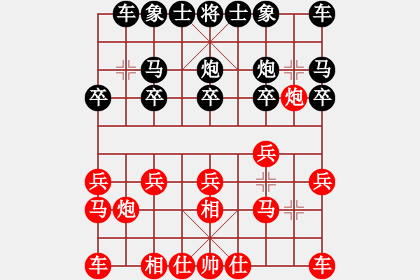 象棋棋譜圖片：測(cè)評(píng) 空進(jìn)炮 被封的這一側(cè)車就不要著急出來(lái) 出另一側(cè)車 - 步數(shù)：10 