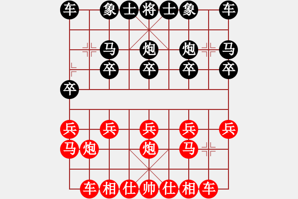 象棋棋譜圖片：楊茂榮     先勝 田玉書     - 步數(shù)：10 