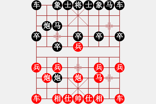 象棋棋譜圖片：河東棋士(4段)-勝-hjklgfdsa(1段) - 步數(shù)：10 