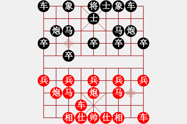 象棋棋譜圖片：行者[紅] - ★龍口浪子★[黑]（4） - 步數(shù)：10 