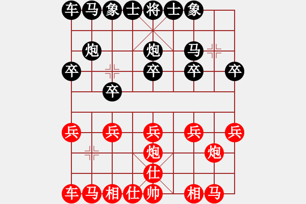 象棋棋譜圖片：五福娃(4段)-負(fù)-慢棋月將(4段)順炮緩開車局 - 步數(shù)：10 