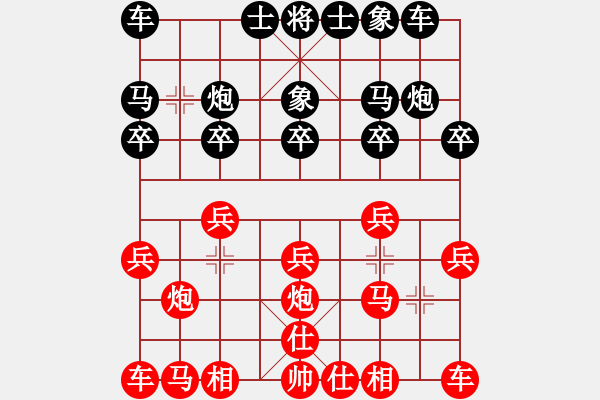 象棋棋譜圖片：唉總不進步(1段)-蟲子吃大鳥(4段) - 步數(shù)：10 