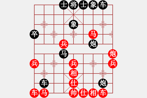 象棋棋譜圖片：唉總不進步(1段)-蟲子吃大鳥(4段) - 步數(shù)：40 