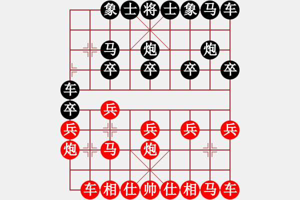 象棋棋譜圖片：負分太后 魚[紅] -VS- 藍藍的天空[黑](4) - 步數(shù)：10 