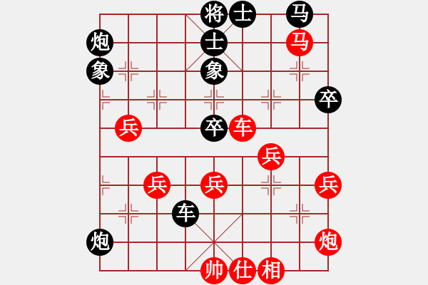 象棋棋譜圖片：天正胡一刀(3段)-負(fù)-面包師傅(6段) 五七炮互進(jìn)三兵對(duì)屏風(fēng)馬邊卒右馬外盤河 - 步數(shù)：50 