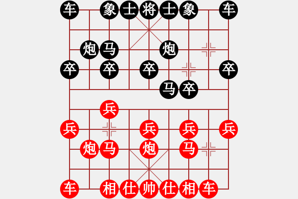 象棋棋譜圖片：下棋好啊[紅] -VS- 清旺[黑] - 步數(shù)：10 