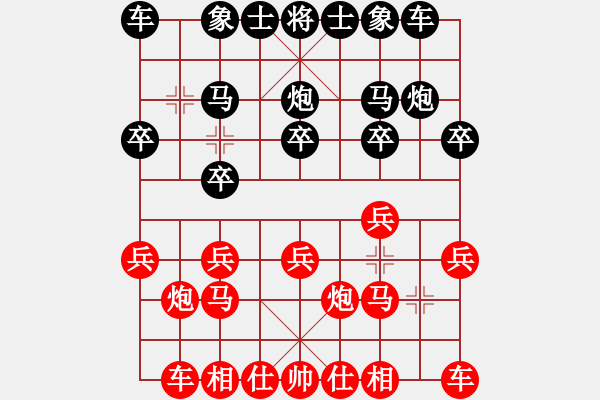 象棋棋谱图片：徐文俊 先和 蓝政鸿 - 步数：10 