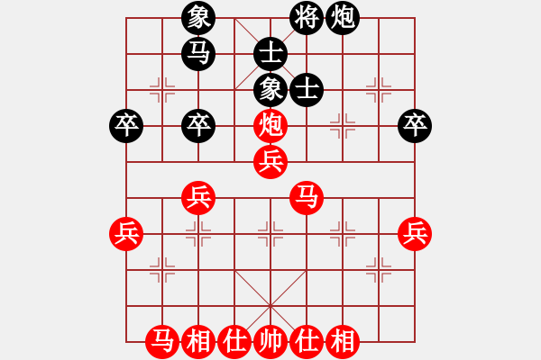 象棋棋譜圖片：葬心紅勝8551133【仙人指路對(duì)士角炮或過(guò)宮炮】 - 步數(shù)：40 