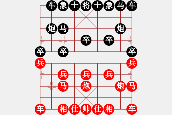 象棋棋譜圖片：黑馬[591445264VS拜訪高人[809025823] - 步數(shù)：10 