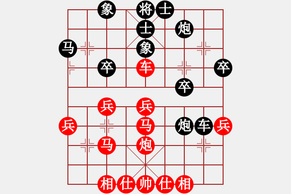 象棋棋譜圖片：王者雄心(7段)-和-平安幸福(8段) - 步數(shù)：40 