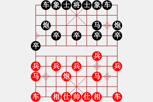 象棋棋譜圖片：lhsaaa紅負(fù)午夜狂奔【過宮炮對(duì)進(jìn)左馬】 - 步數(shù)：10 