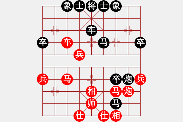 象棋棋譜圖片：中炮過(guò)河車互進(jìn)七兵對(duì)屏風(fēng)馬平炮兌車（急進(jìn)中兵黑馬退窩心）  棒棒冰(人王)-負(fù)-中象道場(chǎng)自(月將) - 步數(shù)：50 