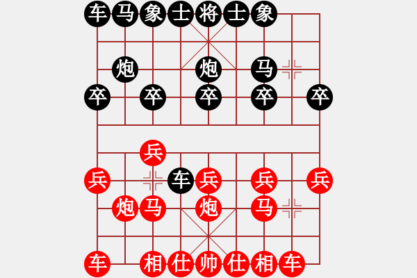 象棋棋譜圖片：順炮局（紅勝) - 步數(shù)：10 