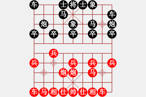 象棋棋譜圖片：《學(xué)習(xí)大師后手》邊炮橫車拐角馬棄3卒3路車破五六炮正馬七兵過河 - 步數(shù)：10 