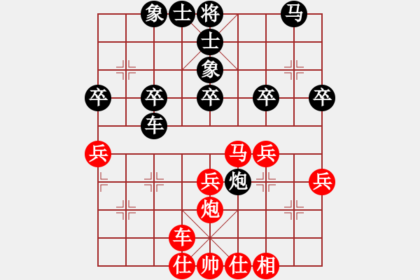 象棋棋譜圖片：冬雪的東天(9級(jí))-負(fù)-想要你老將(5段) - 步數(shù)：40 