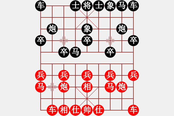 象棋棋譜圖片：飛相對進３卒 先負 - 步數(shù)：10 