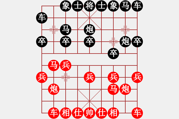 象棋棋譜圖片：高歌[1106571213] -VS- 橫才俊儒[292832991] - 步數(shù)：10 