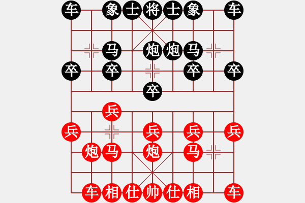 象棋棋譜圖片：2021.8.17.3JJ手機(jī)五分鐘先勝仙人指路對右中炮 - 步數(shù)：10 