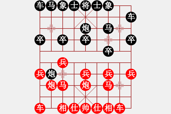 象棋棋谱图片：杨梅(6段)-负-奕童(9段) - 步数：10 