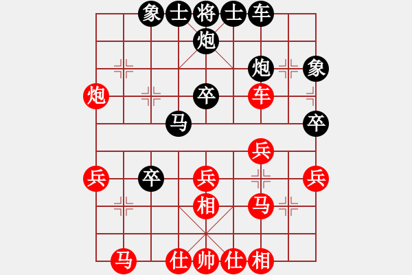 象棋棋譜圖片：你猜我是誰(1星)-負-小雪兒姐姐(天罡) - 步數(shù)：30 