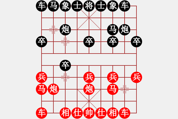象棋棋谱图片：hanfei(月将)-胜-宇宙浪子(9段) - 步数：10 