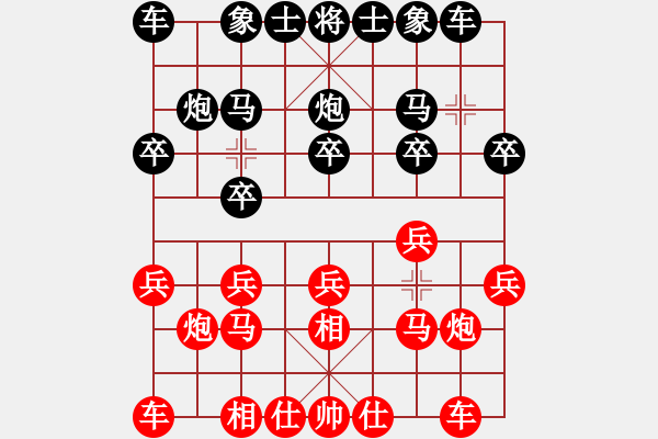 象棋棋譜圖片：2018.4.14.22戴評(píng)測先勝飛相局對(duì)左中炮庫殺.pgn - 步數(shù)：10 