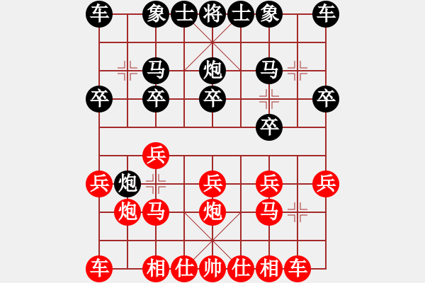 象棋棋譜圖片：順炮直車對(duì)進(jìn)7卒緩開車02 - 步數(shù)：10 