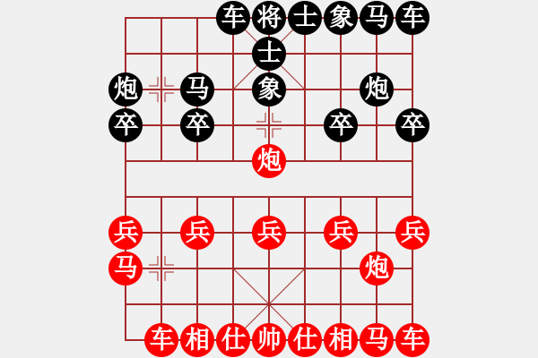 象棋棋譜圖片：兵工廠先勝拐角馬 - 步數(shù)：10 